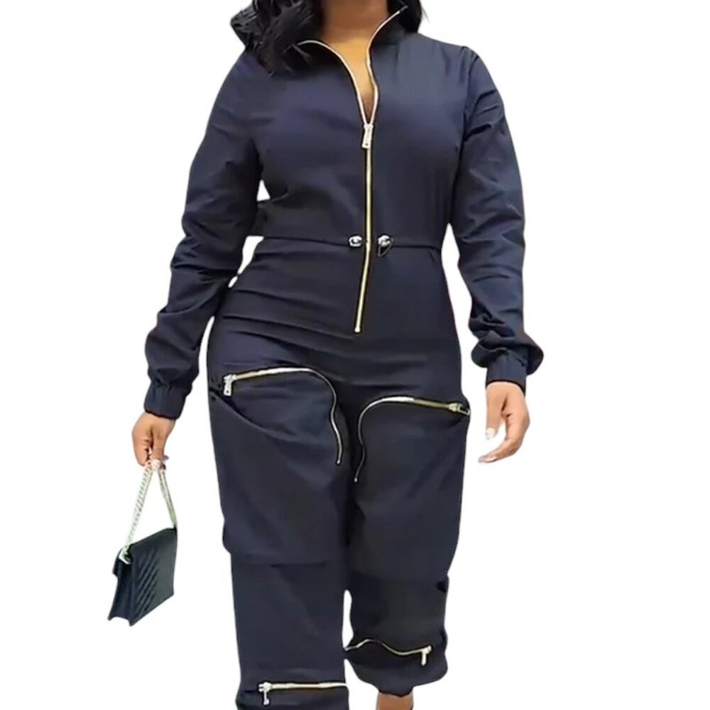 Long Sleeve Cargo Jumpsuit - PLEASE READ DESCRIPTION